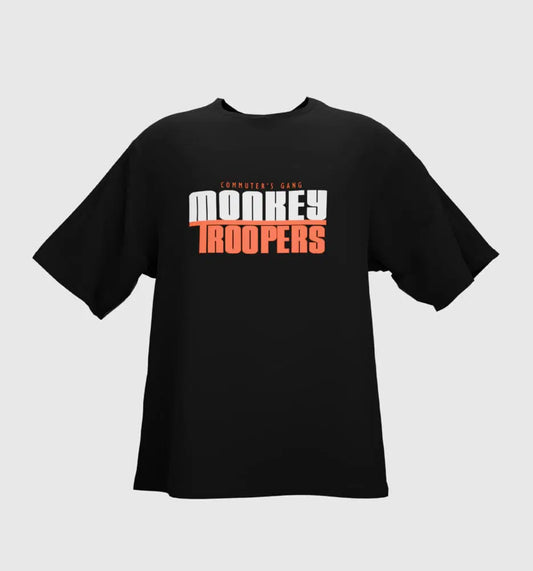 BMX Oversized T-Shirt – Bold Trooper Graphic Tee in Black