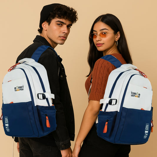 Bouje Laptop Backpack-Your Everyday Adventure | White-Navy